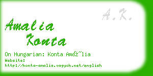 amalia konta business card